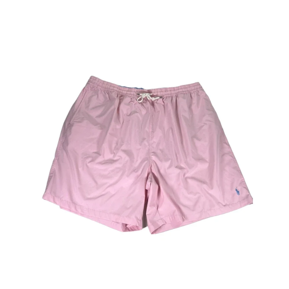 Polo Ralph Lauren Men's Pink Stretch Waist Lined Swim Trunks - 4XL Tall